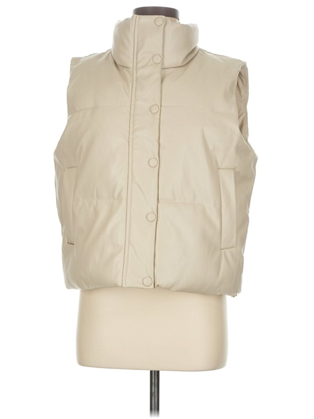 Puffy ivory white vest